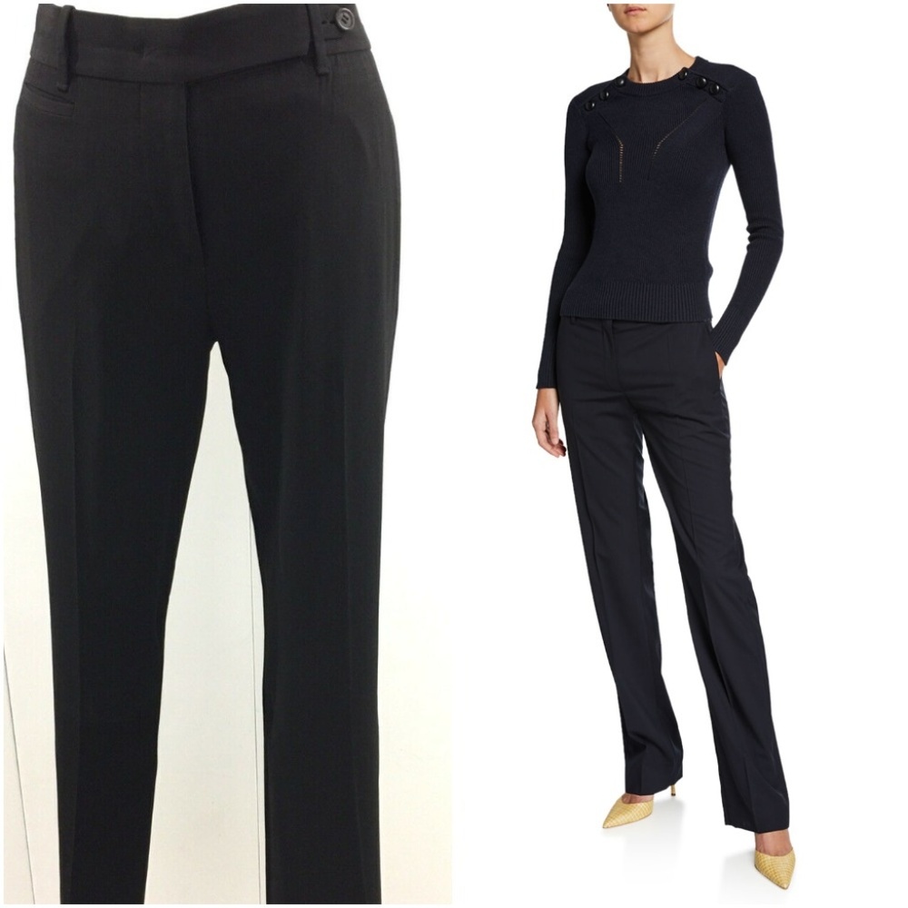 Prada Lightweight Mid-Rise Straight Leg Pants